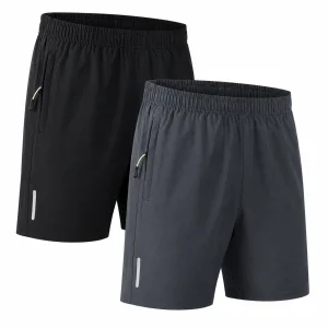 2-Pack Men's Quick-Dry Athletic Shorts