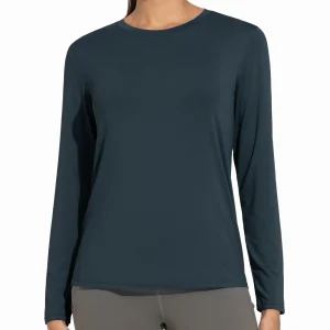 Women's Ultra Soft Long Sleeve Workout Shirts - Thumbnail Image 2