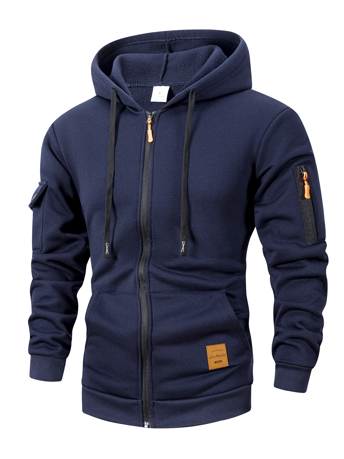 Men's Zip Up Hooded Sweatshirt Fleece Lined - Image 5