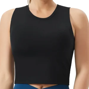 Women's Sleeveless Sports Bra , Medium Support Crop Top - Thumbnail Image 8