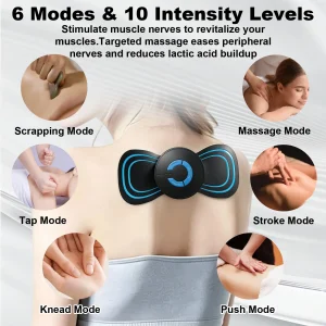 Portable EMS Massage Pad TENS Microcurrent Pulse Massager - Thumbnail Image 3