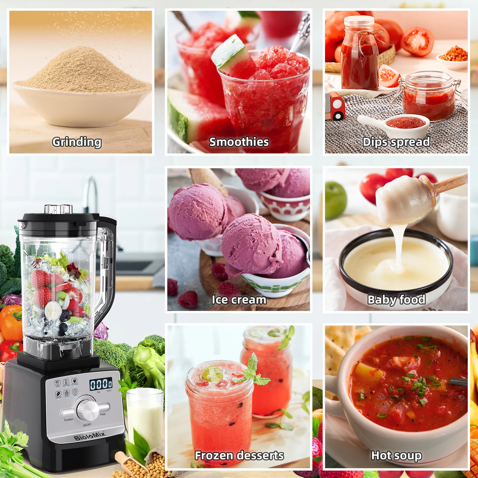 BioloMix Professional Blender Smoothie Mixer - Image 3