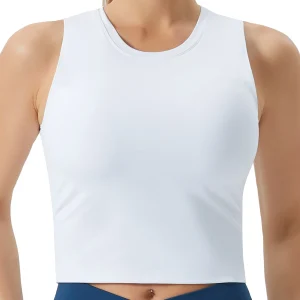 Women's Sleeveless Sports Bra , Medium Support Crop Top - Thumbnail Image 7