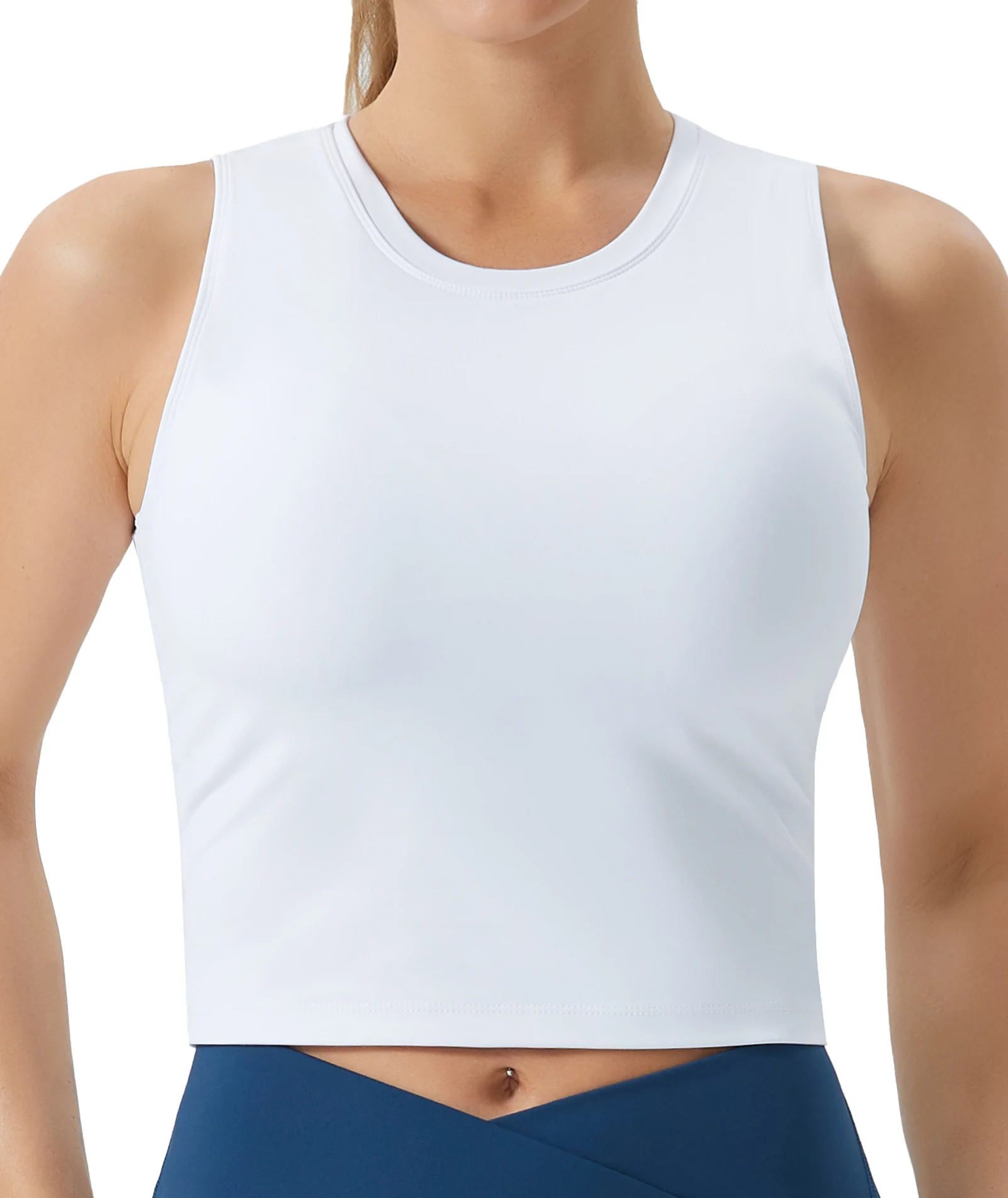 Women's Sleeveless Sports Bra , Medium Support Crop Top - Image 7
