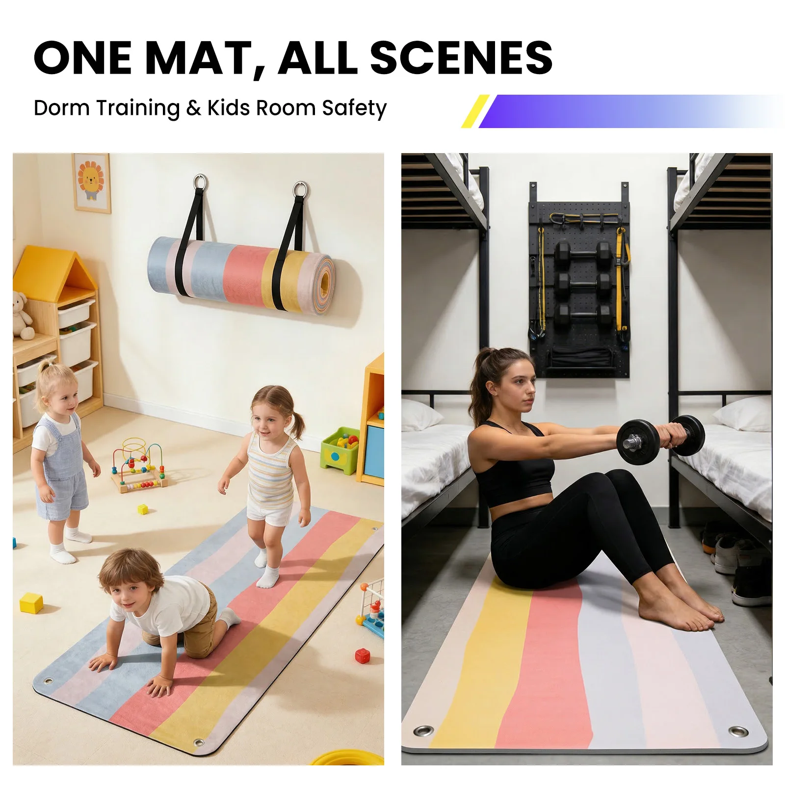 5mm Thick Non-Slip Hanging Yoga Mat - Image 2