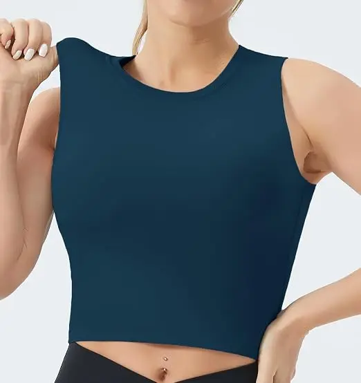 Women's Sleeveless Sports Bra , Medium Support Crop Top - Image 5