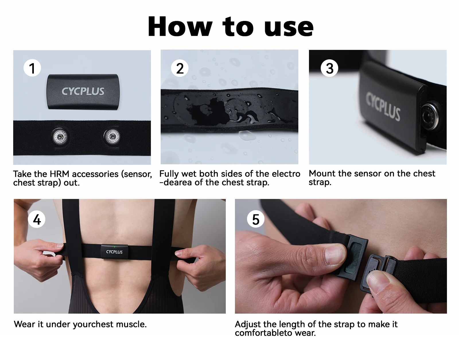 CYCPLUS H2 Heart Rate Monitor Chest Strap - Image 4