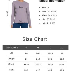 Women's Ultra Soft Long Sleeve Workout Shirts - Thumbnail Image 8