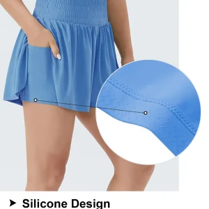 Women's High Waisted Flowy Running Shorts - Thumbnail Image 6